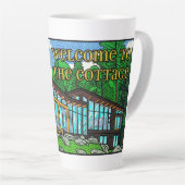 Tasse Latte Cabine de forêt d'art pop moderne de milieu de siè (Angle droit)