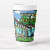 Tasse Latte Cabine de forêt d'art pop moderne de milieu de siè (Devant)