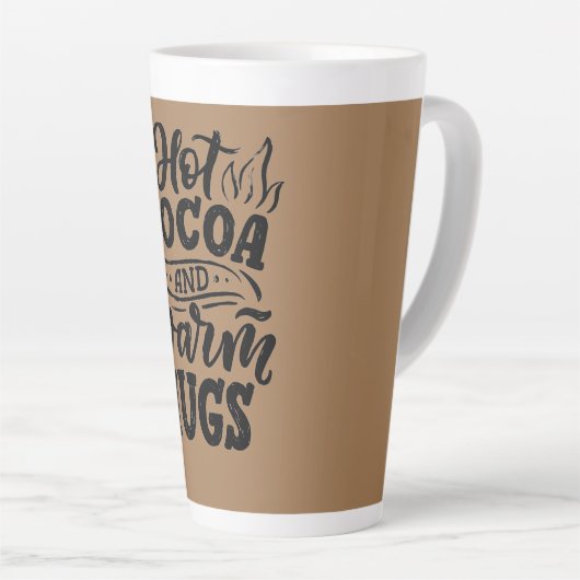 Tasse Latte cacao chaud et câlins chauds (Angle droit)