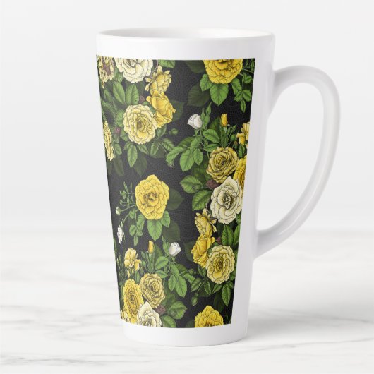 Tasse Latte Caché en rose, jaune et vert (Droite)