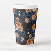 Tasse Latte Caché en rose, orange et bleu (Devant)