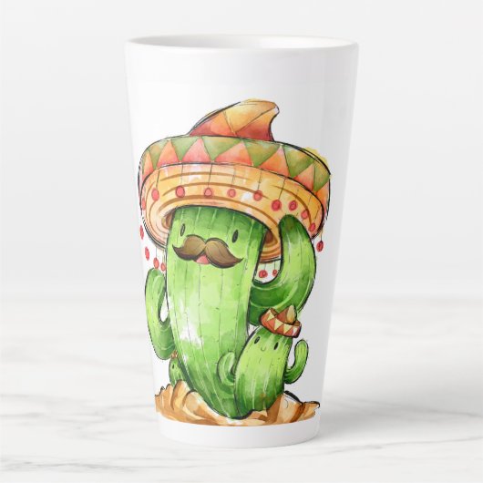 Tasse Latte Cactus mignon (Devant)