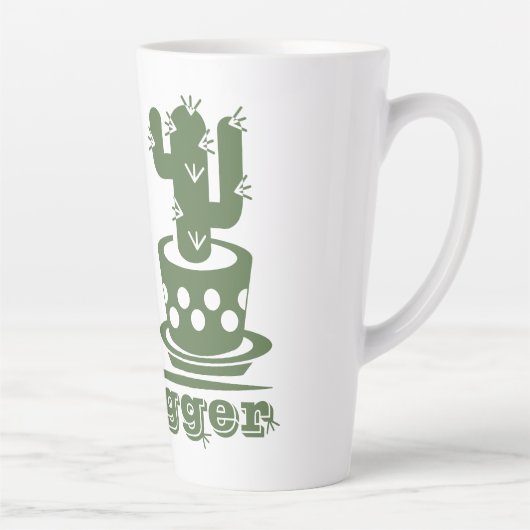 Tasse Latte Cactus Pas un gros cactus drôle dire (Droite)