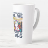 Tasse Latte Cadeau Camper | J'ai choisi Go Randonnée Anniversa (Angle droit)