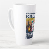 Tasse Latte Cadeau Camper | J'ai choisi Go Randonnée Anniversa (Angle gauche)