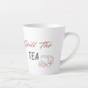 Tasse Latte Cadeau d'anniversaire esthétique mignon "Spill the