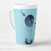 Tasse Latte cadeau d'anniversaire requin (Angle gauche)