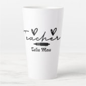 Tasse Latte Cadeau d'appréciation de l'enseignant Nouveau ense (Devant)