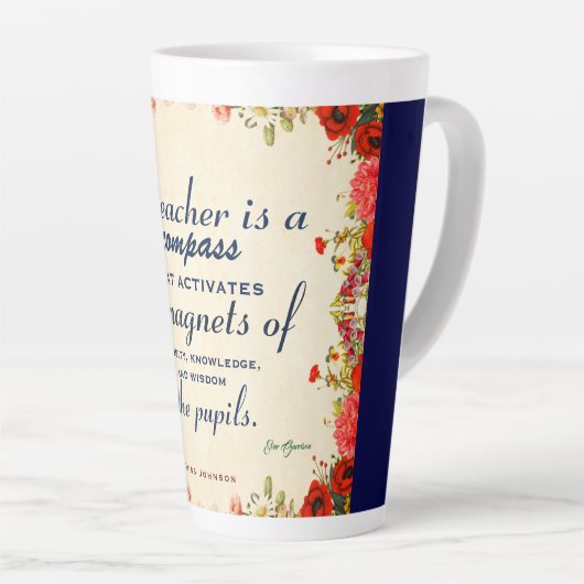 Tasse Latte Cadeau d'appréciation de l'enseignant Un enseignan (Angle droit)
