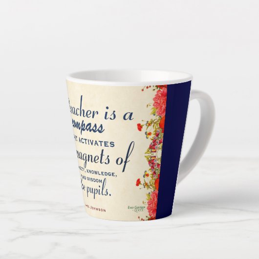 Tasse Latte Cadeau d'appréciation pour un enseignant Un enseig (Angle droit)