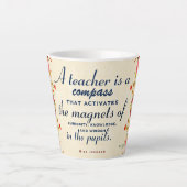 Tasse Latte Cadeau d'appréciation pour un enseignant Un enseig (Devant)