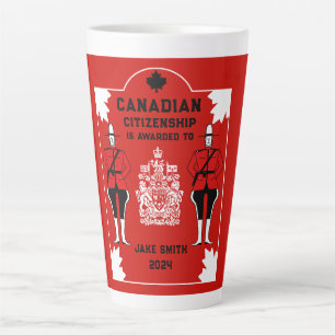 Tasse Latte Cadeau de célébration de la citoyenneté canadienne