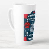 Tasse Latte Cadeau de célébration de la citoyenneté canadienne (Angle gauche)