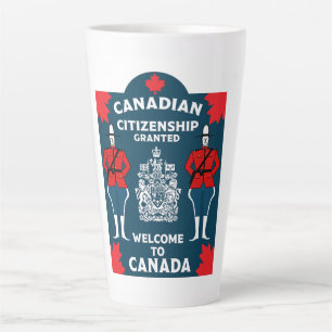 Tasse Latte Cadeau de célébration de la citoyenneté canadienne