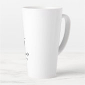 Tasse Latte Cadeau de citation romantique noire tendance (Angle droit)