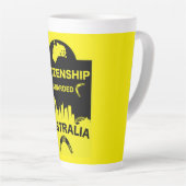 Tasse Latte Cadeau de citoyenneté australienne (Angle droit)
