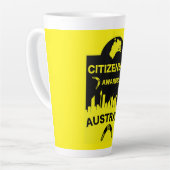 Tasse Latte Cadeau de citoyenneté australienne (Angle gauche)