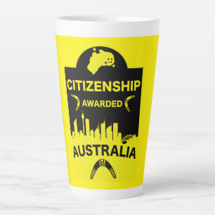 Tasse Latte Cadeau de citoyenneté australienne