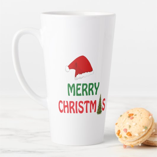 Tasse Latte Cadeau de fête de Noël conception festive (En situation)