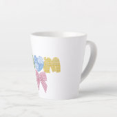 Tasse Latte Cadeau de Fête des Mères Patchwork Maman (Angle droit)