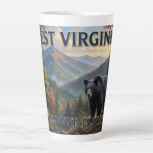 Tasse Latte Cadeau de la faune de l'État montagneux de Virgini