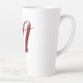 Tasse Latte Cadeau de mariage à l'initiale du monogramme minim (Droite)