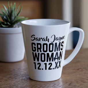 Tasse Latte Cadeau de mariage moderne pour la femme du garçon