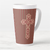 Tasse Latte Cadeau de pasteur Croix de l'Écriture de leadershi (Angle droit)