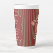 Tasse Latte Cadeau de pasteur Croix de l'Écriture de leadershi (Devant)