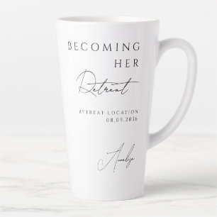 Tasse Latte Cadeau d'événement de retraite minimal pour femmes