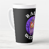 Tasse Latte Cadeau Halloween | Sorcière de base (Angle gauche)