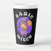 Tasse Latte Cadeau Halloween | Sorcière de base (Devant)