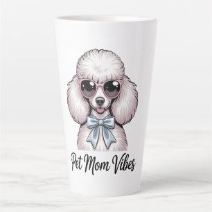 Tasse Latte Cadeau Lunettes de soleil Rose pour Maman de Chien