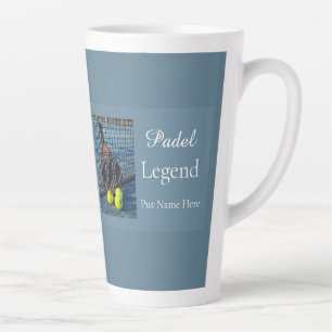 Tasse Latte Cadeau personnalisé Padel Legend pour lui