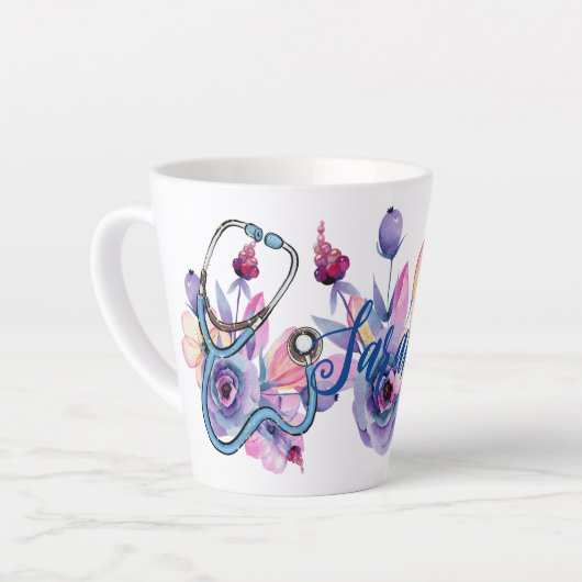 Tasse Latte Cadeau personnel infirmier praticien (Angle gauche)