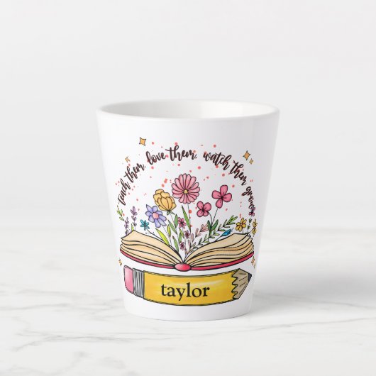 Tasse Latte Cadeau pour l'enseignant (Devant)