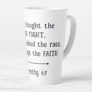 Tasse Latte Cadeau pour pasteur chrétien qui a gardé la foi