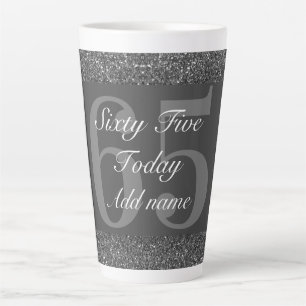 Tasse Latte cadeau spécial d'anniversaire personnalisé 65e