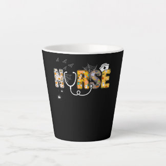 Tasse Latte Cadeau Spider | Infirmière d'Halloween avec araign