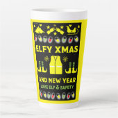 Tasse Latte Cadeaux De Noël Santé Et Sécurité (Devant)