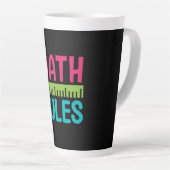 Tasse Latte Cadeaux Enseignant | Règles de Maths (Angle droit)
