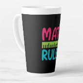 Tasse Latte Cadeaux Enseignant | Règles de Maths (Angle gauche)