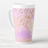 Tasse Latte Cadeaux Monogrammes pour les filles qui aiment l'o (Angle gauche)