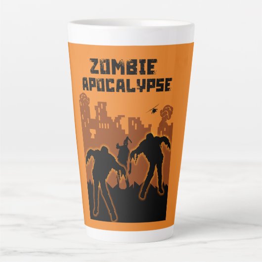 Tasse Latte Cadeaux Zombie Apocalypse (Devant)
