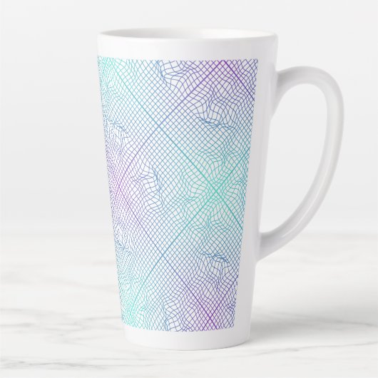 Tasse Latte Cadre déformé 01,w Lgrey BG (Droite)
