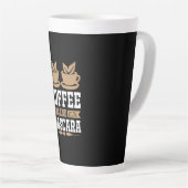 Tasse Latte Café Art Café Et Mascara (Angle droit)