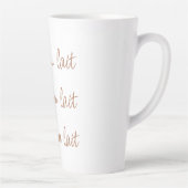 Tasse Latte Café au lait | Typographie de script stylé simple (Droite)