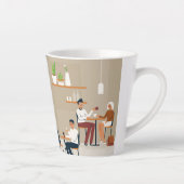 Tasse Latte Café Café Boutique Personnalisée (Droite)