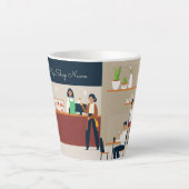Tasse Latte Café Café Boutique Personnalisée (Devant)