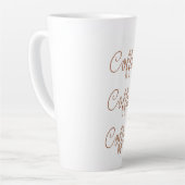 Tasse Latte Café café café café | Script stylé simple (Angle gauche)